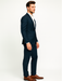 Men's Teal Blue Color Suits Side Vented