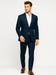 Men's Teal Blue Color Suits Side Vented