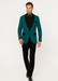 Men's Teal Blue Velvet Tuxedo with Black Satin Lapel and Bow Tie + Black Pants