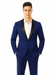 Men'S Teal Dark Navy Shawl Lapel Tuxedo Suit