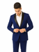 Men'S Teal Dark Navy Shawl Lapel Tuxedo Suit