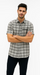 Mens Textured Plaid Walking Suit in black/white by Dreams by Zacchi – 2 Piece Leisure Outfit with Matching Shirt and Pants - $99