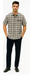 Mens Textured Plaid Walking Suit in black/white by Dreams by Zacchi – 2 Piece Leisure Outfit with Matching Shirt and Pants - $99