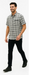 Mens Textured Plaid Walking Suit in black/white by Dreams by Zacchi – 2 Piece Leisure Outfit with Matching Shirt and Pants - $99
