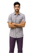 Mens Textured Plaid Walking Suit in Lavender/Off White by Dreams by Zacchi – 2 Piece Leisure Outfit with matching shirt and pant -$99