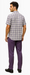 Mens Textured Plaid Walking Suit in Lavender/Off White by Dreams by Zacchi – 2 Piece Leisure Outfit with matching shirt and pant -$99