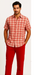 Mens Textured Plaid Walking Suit in Red/Off White by Dreams by Zacchi – 2 Piece Leisure Outfit with matching shirt and pant -$99