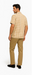 Mens Textured Plaid Walking Suit in tan/cream  by Dreams by Zacchi – 2 Piece Leisure Outfit with  matching shirt and pant -$99