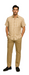 Mens Textured Plaid Walking Suit in tan/cream  by Dreams by Zacchi – 2 Piece Leisure Outfit with  matching shirt and pant -$99