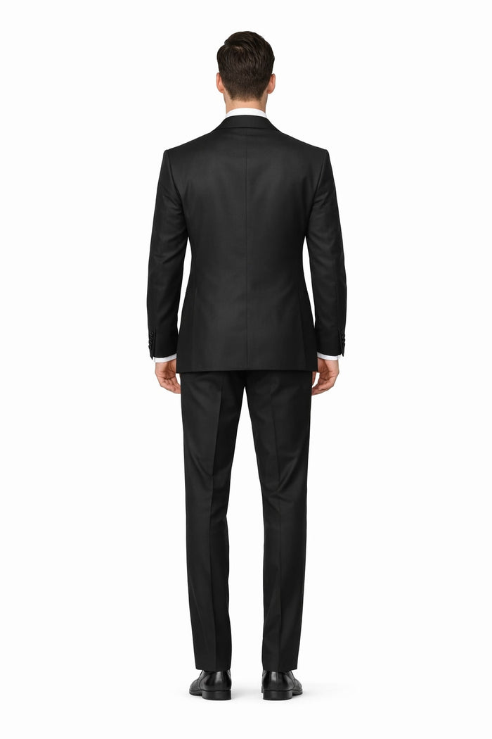 Two Button Three Piece Flat Front Tuxedo