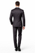 Mens Three Piece Suit - Vested Suit 2 Button Solid Color Heather Charcoal Men'S Suit