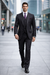 Mens Three Piece Suit - Vested Suit 2 Button Solid Color Heather Charcoal Men'S Suit