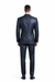 Mens Three Piece Suit - Vested Suit Mens Shiny Shark 2 Side Vented Vested 3 Piece Blue Suit