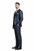 Mens Three Piece Suit - Vested Suit Mens Shiny Shark 2 Side Vented Vested 3 Piece Blue Suit