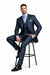 Mens Three Piece Suit - Vested Suit Mens Shiny Shark 2 Side Vented Vested 3 Piece Blue Suit