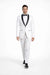 Men's Trim Slim Fit Tuxedo with Shawl Lapel White,Black