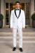 Men's Trim Slim Fit Tuxedo with Shawl Lapel White,Black