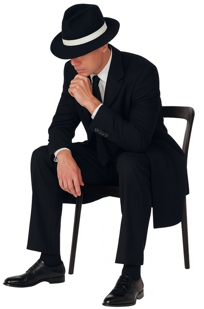 Men's Tuxedos Fashion Formal Black Longer Fashion Zoot Suit - Image 3