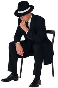 Men'S Tuxedo Fashion Formal Black Longer Fashion Zoot Suit