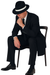 Men'S Tuxedo Fashion Formal Black Longer Fashion Zoot Suit