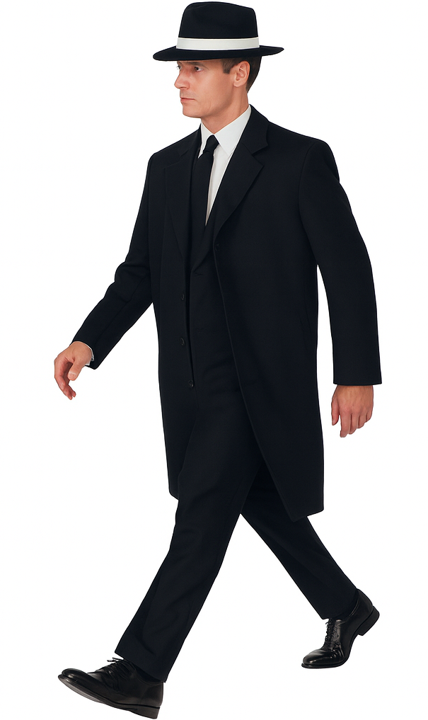 Men's Tuxedos Fashion Formal Black Longer Fashion Zoot Suit - Image 4