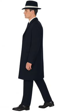 Men'S Tuxedo Fashion Formal Black Longer Fashion Zoot Suit