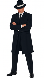 Men'S Tuxedo Fashion Formal Black Longer Fashion Zoot Suit