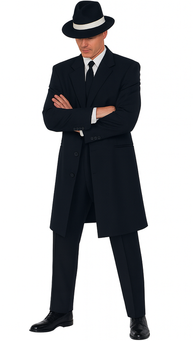 Men'S Tuxedo Fashion Formal Black Longer Fashion Zoot Suit