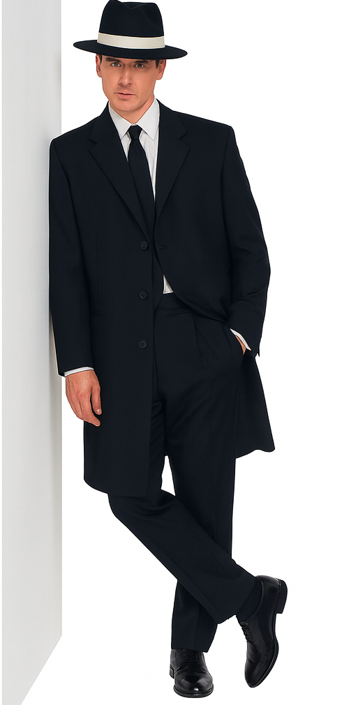 Men's Tuxedos Fashion Formal Black Longer Fashion Zoot Suit - Image 8