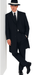 Men'S Tuxedo Fashion Formal Black Longer Fashion Zoot Suit