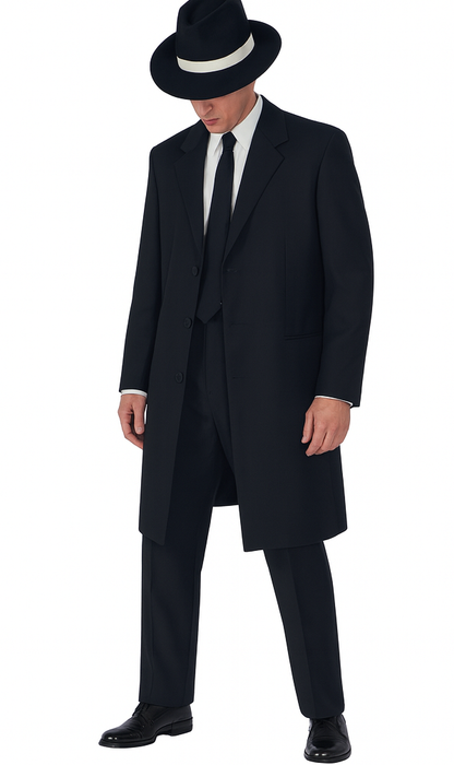 Men'S Tuxedo Fashion Formal Black Longer Fashion Zoot Suit