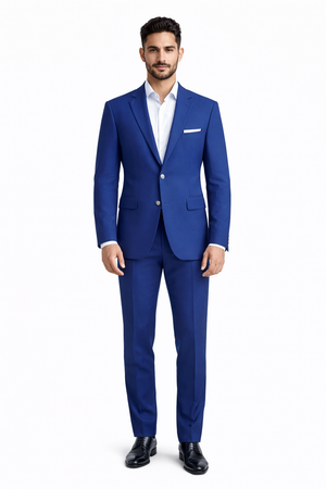 Men's Two Button  Designer Fashion Dress Casual Blazer On Sale Blazer Royal