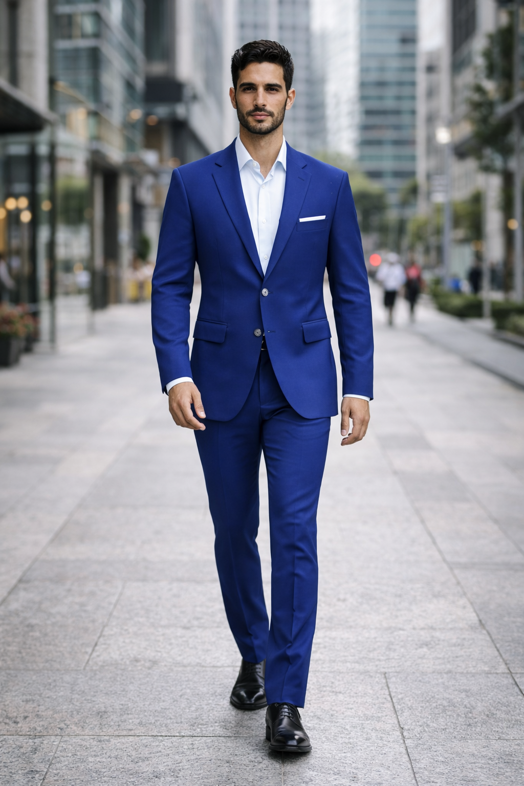 Men's Lucci Suit Two Button Designer Fashion Dress Casual Blazer Royal Blue Please Select Your