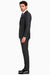 Mens 2 Button Modern Fit Vested Wool Suit in Eggplant