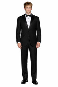 Men'S 2 Button Super 140s Merino Wool Tuxedo Jacket + Any Size Pants (Tuxedo Separate)