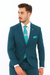 Men's Two Button Teal Suit