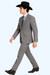 Men's Two-Piece  Classic Fit 2 Button Side Vents Grey Cheap Priced Business Suits Clearance Sale