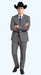 Men's Two-Piece  Classic Fit 2 Button Side Vents Grey Cheap Priced Business Suits Clearance Sale