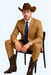Men's Two-Piece Side Vents 2 Button Light Rust Cheap Priced Business Suits Clearance Sale