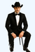 Men's Two Toned Full Lapel Shawl Black Tuxedo wool Fabric Suits