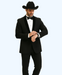 Men's Two Toned Full Lapel Shawl Black Tuxedo wool Fabric Suits