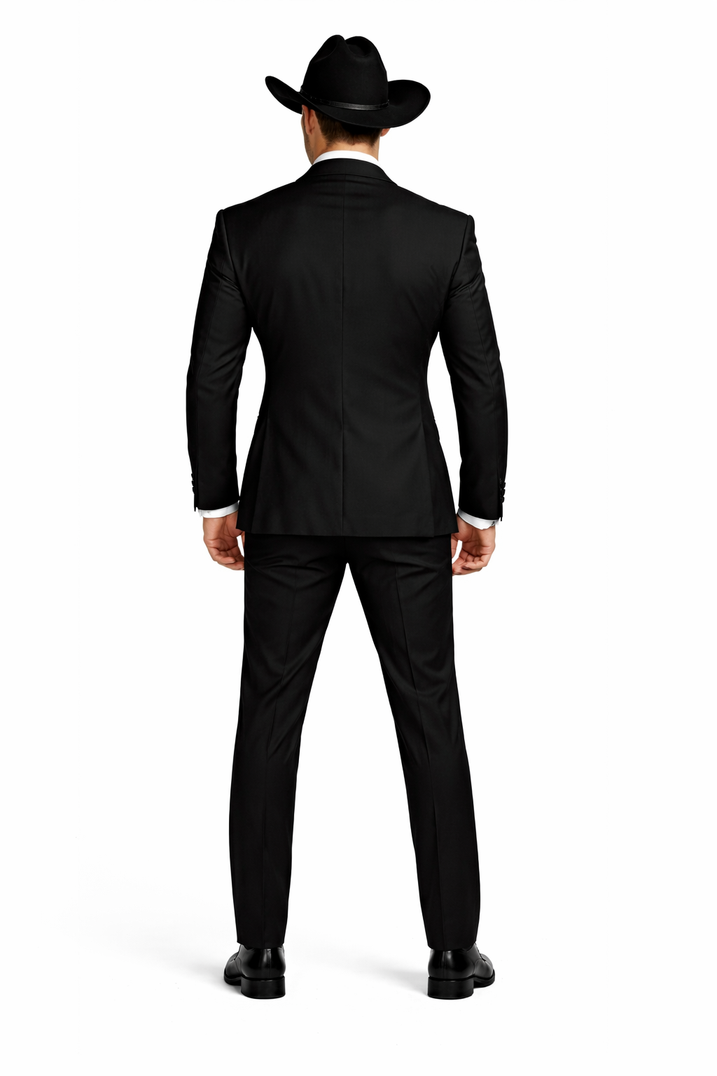 Men's Two Toned Full Lapel Shawl Black Tuxedo wool Fabric Suits