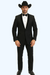 Men's Two Toned Full Lapel Shawl Black Tuxedo wool Fabric Suits