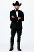 Men's Two Toned Full Lapels Shawl Black Tuxedo wool Fabric Suit