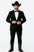 Men's Two Toned Full Lapels Shawl Black Tuxedo wool Fabric Suit