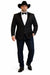 Men's Two Toned Full Lapels Shawl Black Tuxedo wool Fabric Suit