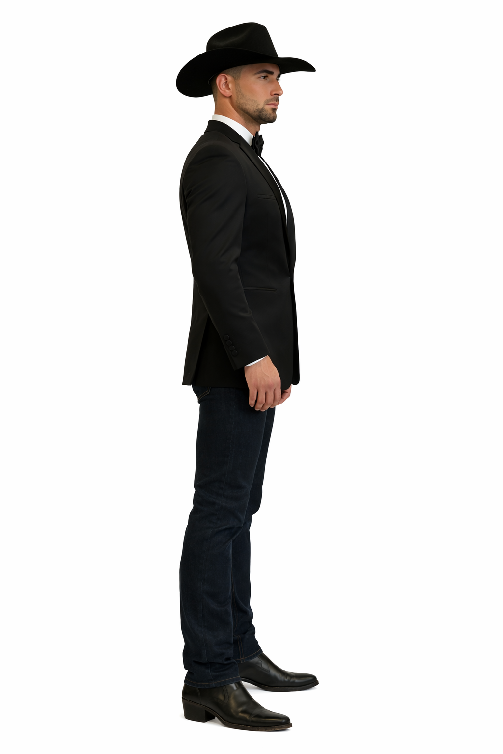 Men's Two Toned Full Lapels Shawl Black Tuxedo wool Fabric Suit