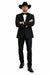 Men's Two Toned Full Lapels Shawl Black Tuxedo wool Fabric Suit
