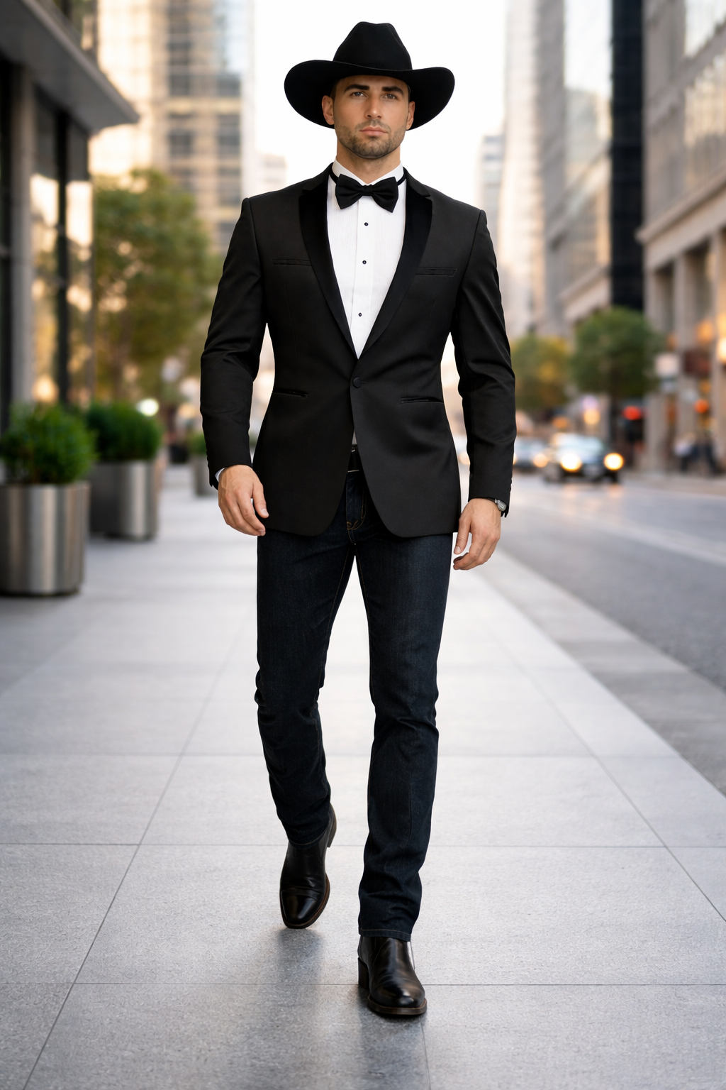 Men's Two Toned Full Lapels Shawl Black Tuxedo wool Fabric Suit