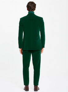 Mens Velvet Suit - Green Suit